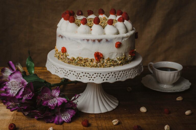 Torta de Frambuesas y Pistachos