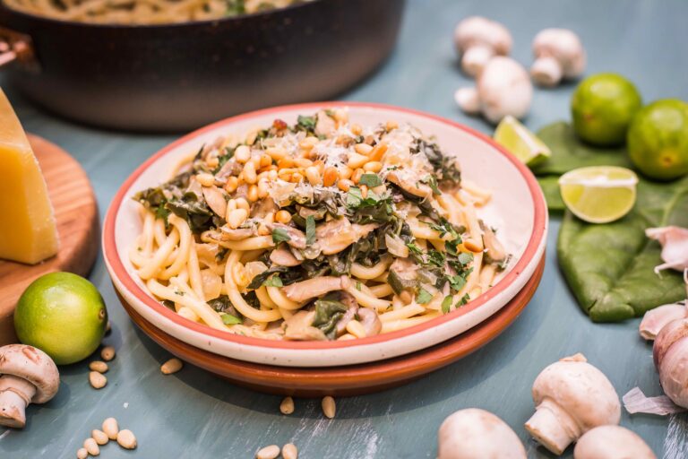 Pasta de Acelga y Champiñones