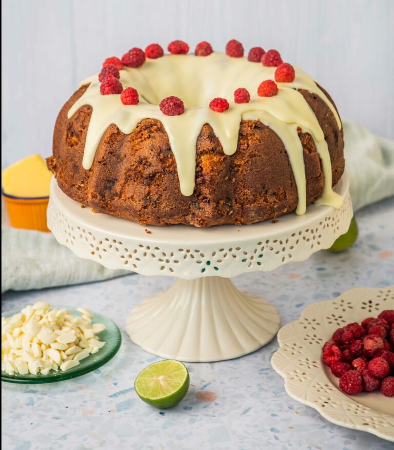 Torta de Frambuesa, chocolate blanco y limón