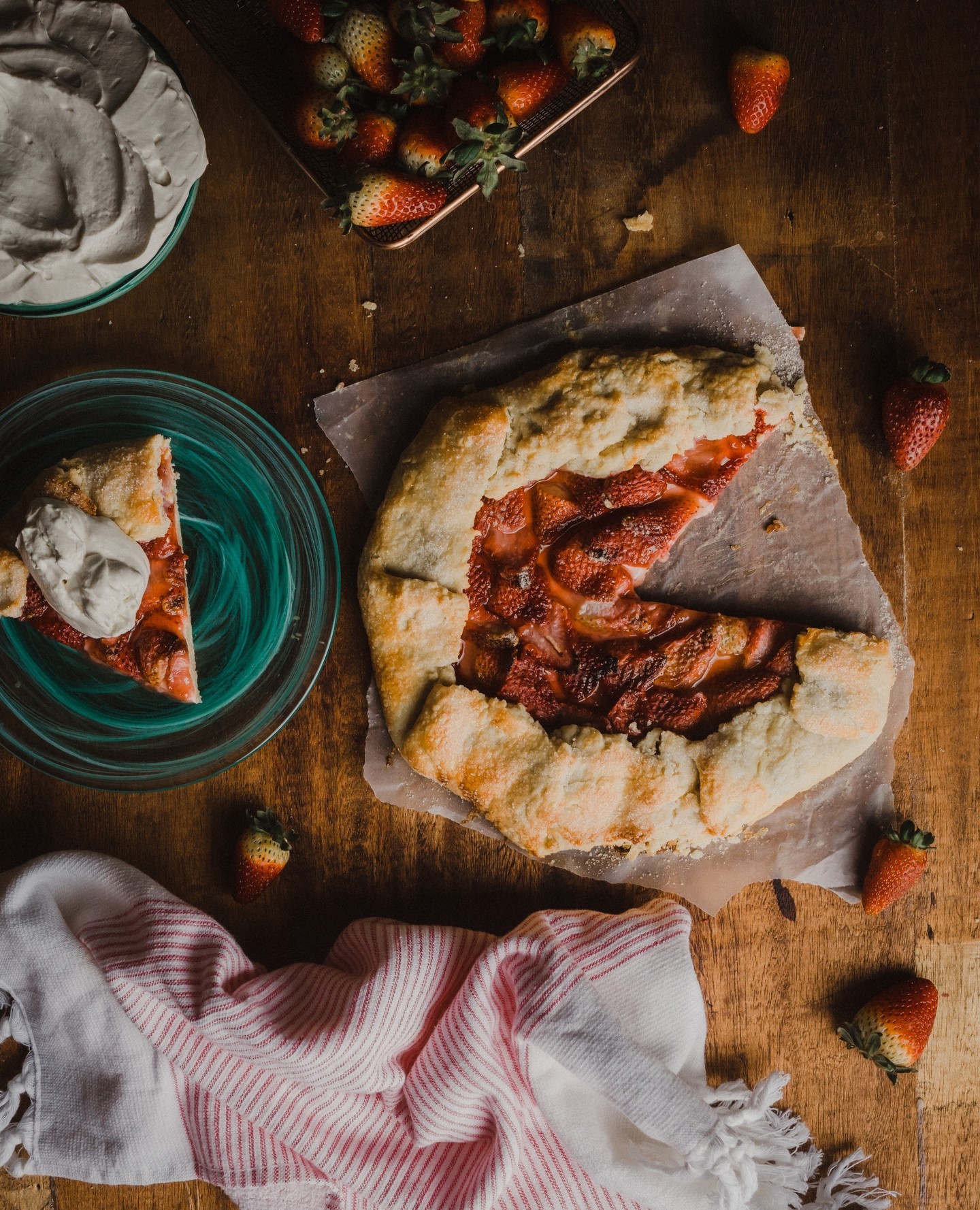 Pie de Frutillas y Albahaca